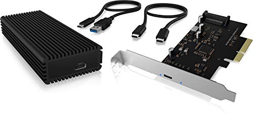 ICY BOX USB 3.2 Gehäuse für M.2 NVMe SSD, USB 3.2 Gen 2x2 (20 Gbit/s) USB 3.2 Erweiterungskarte für PCIe Slot, USB 3.2 Gen 2x2 (20 Gbit/s) von ICY BOX