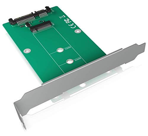 Icy Box IB-CVB516 Internes Konverter-Board 1x M.2 SATA SSD (2242, 2260, 2280) zu 1x SATA III (6 Gbit/s), Full Profile Bracket, Silber von ICY BOX