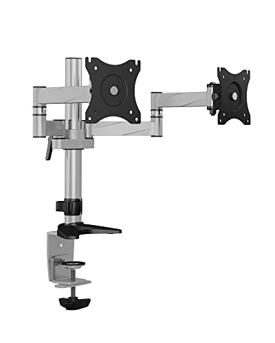 Icy Box IB-MS404-T Monitorständer mit Tischhalterung silber, 2 Monitore von ICY BOX