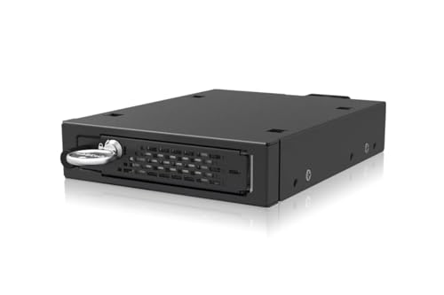 ICY DOCK 1-Bay PCIe 5.0 U.2/U.3 NVMe SSD Wechselrahmen-Gehäuse bis 128Gbps Vollmetall mit Rändelschraube - ToughArmor EX MB491V5K-B von ICY DOCK