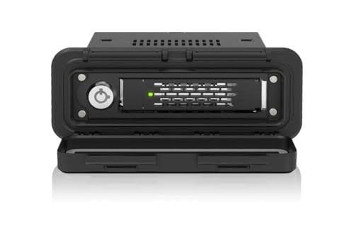 ICY DOCK 1 x U.2 / U.3 NVMe PCIe 5.0 SSD zu MCIO 4i Wechselrahmen bis 128Gbps - Vollmetall mit wasserfester IPX6 Frontblende - ToughArmor MB601V4KW-B von ICY DOCK