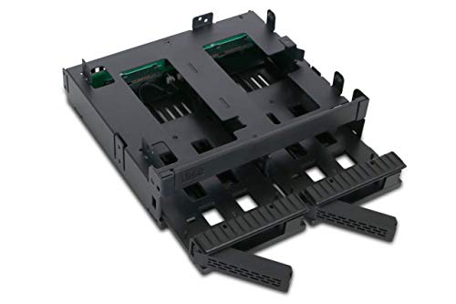 ICY DOCK 2X 2,5" SATA/SAS HDD/SSD Wechselrahmen mit schraubenlosen Trays Plus (Ultra) Slim ODD Slot für optische Laufwerke - ExpressCage MB732SPO-B von ICY DOCK