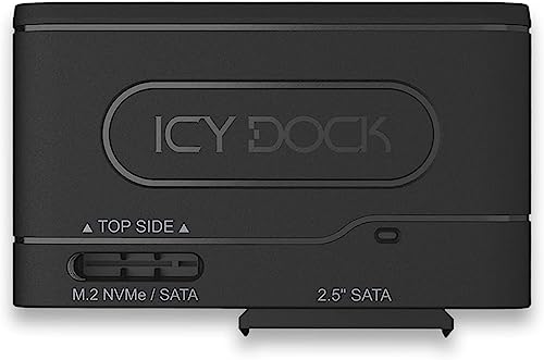 ICY DOCK EZ-Adapter MB104U-1SMB - 1x 2,5" SATA oder 1x M.2 NVMe/SATA SSD zu USB 3.2 Gen2 10Gbps Dockingstation/Reader von ICY DOCK
