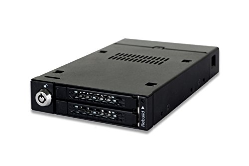 RAID Wechselrahmen für 2X 2,5 Zoll (6,4cm) SATA SSD/HDD in 1x 3,5 Zoll (8,9cm) - Vollmetall - Icy Dock ToughArmor MB992SKR-B von ICY DOCK