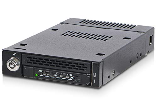 ICY DOCK M.2 NVMe PCIe SSD zu MiniSAS HD SFF-8643 Wechselrahmen mit entnehmbarem Einschub/Tray kompatibel zu SSDs bis 110mm Länge (22110) - ToughArmor MB833M2K-B von ICY DOCK