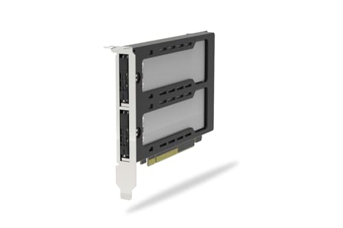 ICY DOCK Wechselrahmen/Adapterkarte für Zwei PCIe 5.0 M.2 NVMe SSDs in einem PCIe x8/x16 Slot (Bifurcation nötig) - ExpressSlot Elite MB842M5P-B von ICY DOCK
