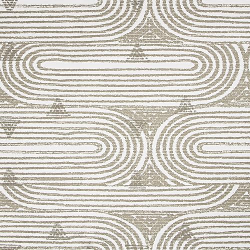 ICYEHAO Tapete Braun Geometrisch,44 x 500cm Tapete Streifen Weiss Braun Selbstklebende Tapete Abstrakt Klebefolie Tapete Möbelfolie Selbstklebend für Badezimmer Wohnzimmer Schlafzimmer Küche von ICYEHAO