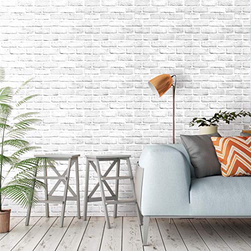 ICYEHAO Ziegelstein Tapete Weiss,44.5 x 500cm Backstein Tapete Selbstklebend Weiß Tapete Steinoptik Ziegel Klebefolie Möbel Möbelfolie Selbstklebend für Badezimmer Wohnzimmer Schlafzimmer Küche ICYEHAO Ziegelstein Tapete Weiss,44.5 x 500cm Backstein Tapete Selbstklebend Weiß Tapete Steinoptik Ziegel Klebefolie Möbel Möbelfolie Selbstklebend für Badezimmer Wohnzimmer Schlafzimmer Küche von ICYEHAO