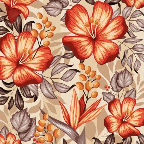 Selbstklebende Tapete Orange Blumen,44 x 600cm Tapete Beige Gelb Blumen Tapete Braun Blätter Tapete Hell Blumen Boho Tapete Pflanzen Tapete Möbelfolie Selbstklebend für Wohnzimmer Schlafzimmer Küche Selbstklebende Tapete Orange Blumen,44 x 600cm Tapete Beige Gelb Blumen Tapete Braun Blätter Tapete Hell Blumen Boho Tapete Pflanzen Tapete Möbelfolie Selbstklebend für Wohnzimmer Schlafzimmer Küche von ICYEHAO