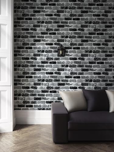 Tapete Backstein Grau,44.5 x 1000cm Schwarz Ziegelstein Tapete Folie Ziegelstein Ziegel Klebefolie Möbel Klebetapete Selbstklebend Möbelfolie Selbstklebend für Badezimmer Wohnzimmer Schlafzimmer Tapete Backstein Grau,44.5 x 1000cm Schwarz Ziegelstein Tapete Folie Ziegelstein Ziegel Klebefolie Möbel Klebetapete Selbstklebend Möbelfolie Selbstklebend für Badezimmer Wohnzimmer Schlafzimmer von ICYEHAO