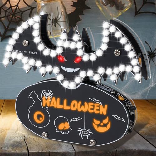 ICrduioo Löt Bausatz, Fledermaus LED Licht Löten Übungssatz, DIY Electronic Kits für Anfänger, Lehr und Lernausbildung DIY Lötprojekt LED Lampen Bausatz, für MINT-Fächer ICrduioo Löt Bausatz, Fledermaus LED Licht Löten Übungssatz, DIY Electronic Kits für Anfänger, Lehr und Lernausbildung DIY Lötprojekt LED Lampen Bausatz, für MINT-Fächer von ICrduioo