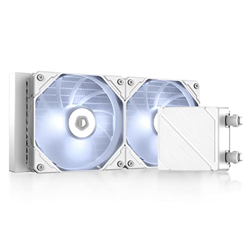 ID-COOLING DASHFLOW 240 Basic White CPU-Wasserkühler - AIO-Kühler 240mm CPU-Flüssigkeitskühler mit weißer LED, 2x120mm PWM-Lüfter, kompatibel mit Intel LGA1700/1200/115X und AMD AM5/AM4 ID-COOLING DASHFLOW 240 Basic White CPU-Wasserkühler - AIO-Kühler 240mm CPU-Flüssigkeitskühler mit weißer LED, 2x120mm PWM-Lüfter, kompatibel mit Intel LGA1700/1200/115X und AMD AM5/AM4 von ID-COOLING