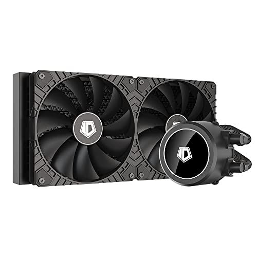 ID-COOLING Frostflow X 280 CPU-Wasserkühler, weiße LED, AIO-Kühler, 280 mm CPU-Flüssigkeitskühler, 2 x 140 mm PWM-Lüfter, Intel 1700/1200/115X/2066, AMD AM4/AM5 von ID-COOLING