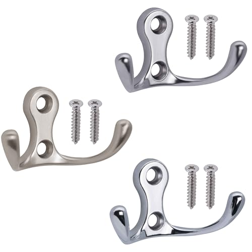 Garderobenhaken 10er Set - Chrom matt - Haken Garderobe Garderobe Haken Haken zum Schrauben Kleiderhaken Haken Aufhänger für Kleidung Garderobe kleine Haken zum Schrauben Haken für Garderobe Garderobenhaken 10er Set - Chrom matt - Haken Garderobe Garderobe Haken Haken zum Schrauben Kleiderhaken Haken Aufhänger für Kleidung Garderobe kleine Haken zum Schrauben Haken für Garderobe von ID Dinkel