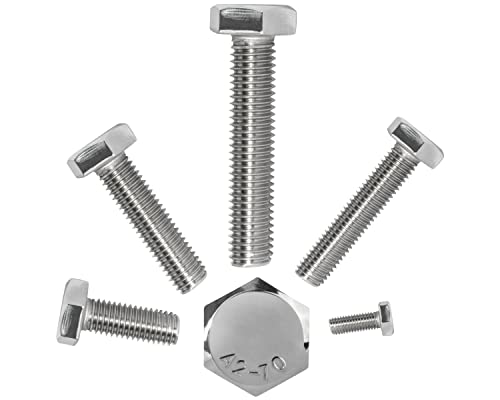 20 Sechskantschrauben M6x30mm Edelstahl A2 V2A Gewinde bis Kopf Vollgewinde Sechskant Schrauben Edelstahlschrauben Gewindeschrauben Maschinenschrauben Außensechskant Schrauben Set DIN 933 von ID Dinkel