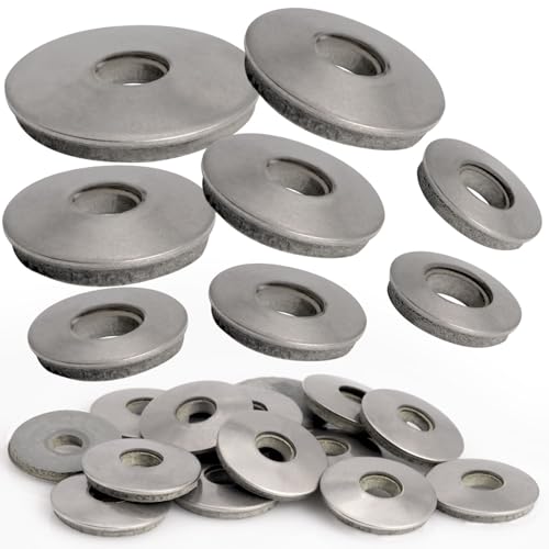 Dichtscheiben 100 Stück Unterlegscheiben Edelstahl V2A - M5,2 x 14mm für M5 Schrauben - Dichtscheiben für Schrauben Neopren Dichtung EPDM Dichtungen Sanitär von ID Dinkel