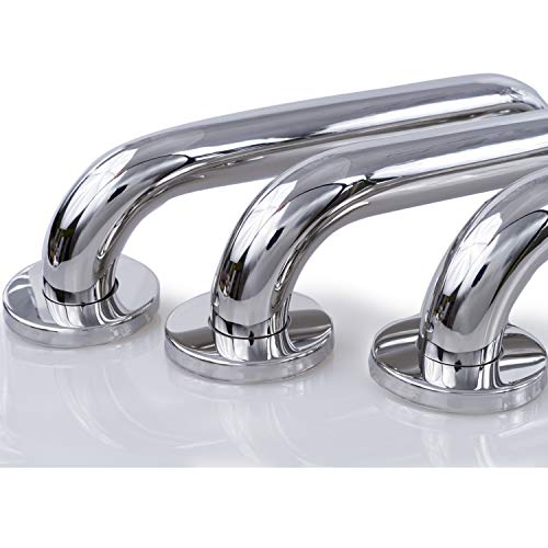 ID Dinkel Haltegriff EDELSTAHL rostfrei Ø30mm glänzend 800mm Badewannengriff Wandgriff Duschgriff Handgriff Aufstehhilfe für Senioren von ID Dinkel