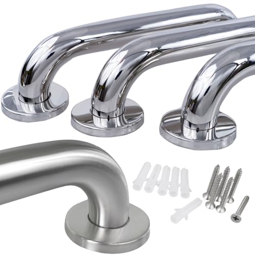 ID Dinkel Haltegriff für Senioren EDELSTAHL rostfrei Ø30mm gebürstet 250mm Badewannengriff Wandgriff Duschgriff Handgriff Aufstehhilfe von ID Dinkel