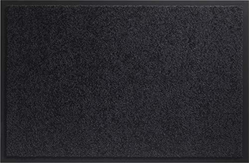 ID Mat 406020 Mirande Fußmatte Nylonfaser/PVC gummiert, Schwarz, 60 x 40 x 0,9 cm von ID MAT