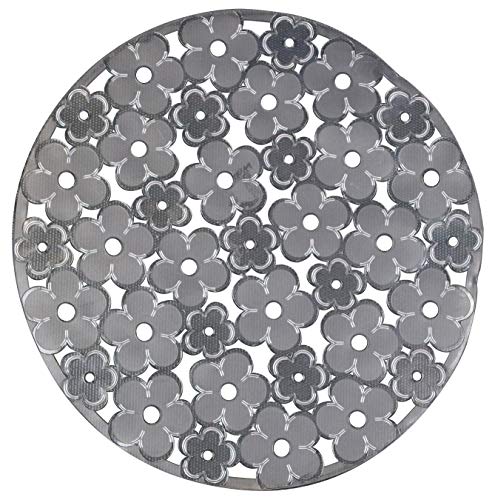 ID matt 3230 Blumen rund Teppich Spülbeckenmatte PVC transparent 32 x 32 x 0,4 cm von ID MAT