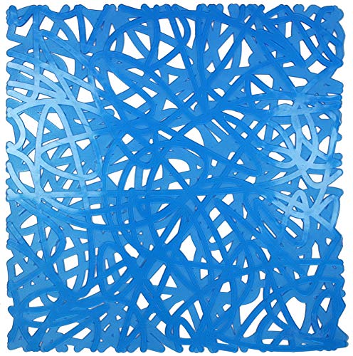 ID matt 323205 Mixy Teppich Spülbeckenmatte PVC blau 32 x 32 x 0,4 cm von ID MAT