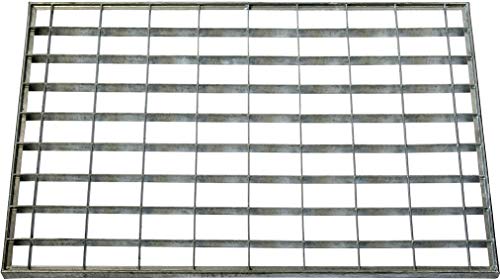 ID matt 4060 L Gitter Metall Teppich Fußmatte Stahl verzinkt grau 60 x 40 x 2 cm von ID MAT