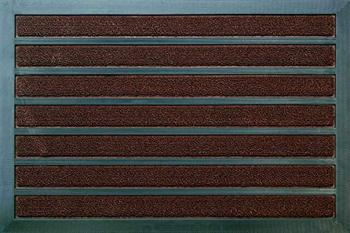 ID matt 406010 Combi' saugfähig Teppich Fußmatte Faser Polypropylen/PVC braun 60 x 40 x 1,1 cm von ID MAT