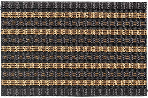 ID matt 40601001 Solido Dualband Teppich Fußmatte Faser Polypropylen braun/beige 60 x 40 x 1,4 cm von ID MAT