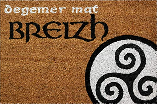 ID matt 406015 regionalen Bretagne Teppich Fußmatte Kokoskernmatratze/PVC Beige 60 x 40 x 1,5 cm von ID MAT