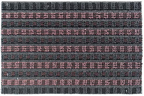 ID matt 40602003 Solido Teppich Fußmatte Faser Polypropylen schwarz Bordeaux 60 x 40 x 1,4 cm von ID MAT