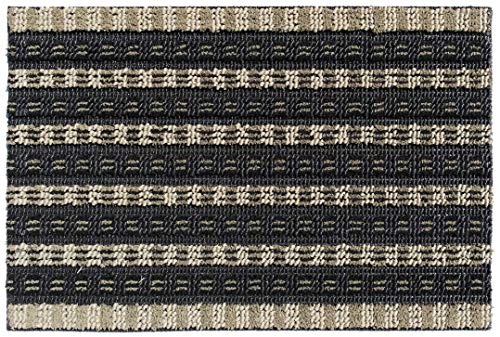 ID matt 40602026 Solido Dualband Teppich Fußmatte Faser Polypropylen schwarz/Khaki 60 x 40 x 1,4 cm von ID MAT