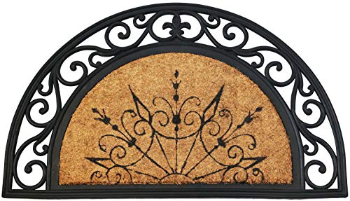 ID matt 4575 Coral halbmondförmig 85031 Natur Teppich Fußmatte Kokoskernmatratze/Gummi beige 75 x 45 x 1,8 cm von ID MAT