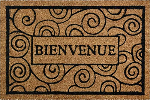 ID matt Willkommen Arabesque Coco Text, PVC, Ecru, 40 x 60 x 1,5 cm von ID MAT