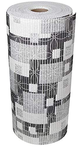 ID matt smrl06515 Blumen Teppich Mehrzweck Schaumstoff PVC/Polyester Grau Silber 1500 x 65 x 0,7 cm von ID MAT