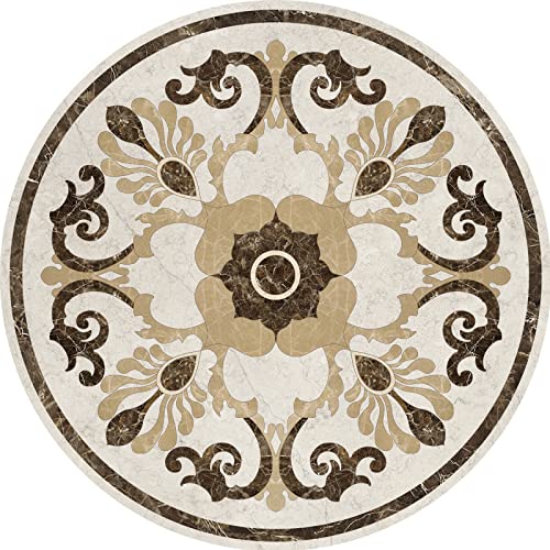 Traditioneller Orient Carpet Runder Teppich Farbiger Teppich Vintager geometrischer brauner Druck Diameter 1M von IDADTHAT