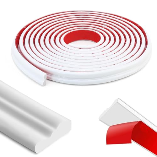 6.1M x 40MM Leisten Selbstklebend Wand Deko, Peel und Stick TPE Wandleisten Selbstklebend, Selbstklebende Weiß Zierleisten, Wandleistenleiste, DIY-Heimdekoration auf dem Spiegelrahmen der Schranktür 6.1M x 40MM Leisten Selbstklebend Wand Deko, Peel und Stick TPE Wandleisten Selbstklebend, Selbstklebende Weiß Zierleisten, Wandleistenleiste, DIY-Heimdekoration auf dem Spiegelrahmen der Schranktür von IDAMAKON