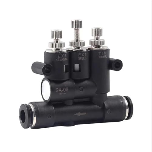 AXTRCUFJ Adjustable Air Buffer Joint External Speed 08 Control Valve 10 Cylinder Speed Regulation Throttle Valve Pneumatic SA-06(SA-08) von IDDCMWNB