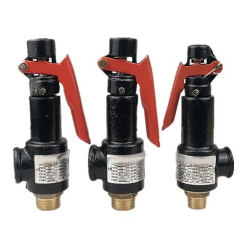 AXTRCUFJ Spring Type Pressure Relief Valve Iron Body Pressure Release Safety Valve for Air Compressor Screw Machine Boiler A27W-10T(DN40,0.84 Mpa) von IDDCMWNB