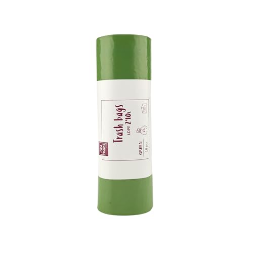 IDEA HOME-10 Stück LDPE Müllsäcke Abfallbeutel Mülltüten Kehrichtsäcke Entsorgung Mülltrennung Grün 240L von IDEA HOME