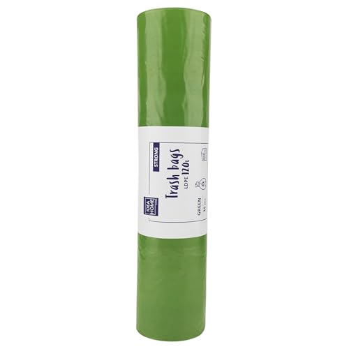 IDEA HOME-25 Stück LDPE Müllsäcke Abfallbeutel Mülltüten Kehrichtsäcke Entsorgung Mülltrennung Stark Grün 120L von IDEA HOME