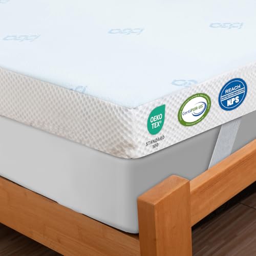 Topper 160x200cm, Gel Matratzen Topper H3/H4 aus 7,5 cm Höhe Memory Foam und Gewebe aus Bambusfasern, Bequeme Matratzentopper 160x200 für Boxspringbett und Unbequemem Betten Schlafsofa (BD160) von IDEA