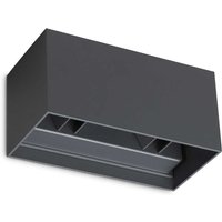 Ideal Lux ATOM Integrierte LED-Außen-Up-Down-Wandleuchte mit 4 Lichtern, Anthrazit, 2100 lm, 3000 K, IP54 von IDEAL LUX