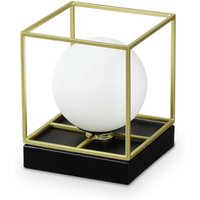 Dekorative Cube Large Tischlampe Messing satiniert, G9 von IDEAL LUX