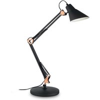 Ideal Lux - Sally - 1 Licht Schreibtischlampe Schwarz, E27 von IDEAL LUX