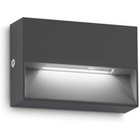 Ideal Lux - dedra Integrierte LED-Außenwandleuchte, rechteckig, Anthrazit, 160 lm, 3000 k, IP65 von IDEAL LUX