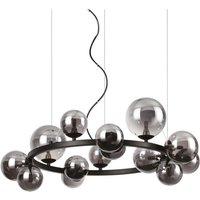 Ideal Lux - gebraucht] Ideallux Perlage Hänge schwarz schwarz 14flg ø 85 Deckenlampe Lampe Leuchte Spot von IDEAL LUX