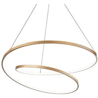 Oz Dimmbare Swirl 80cm integrierte LED-Pendel-Deckenleuchte Messing, 3000K - Ideal Lux von IDEAL LUX