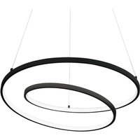 Oz Dimmbare Swirl 80cm integrierte LED-Pendel-Deckenleuchte Schwarz, 3000K - Ideal Lux von IDEAL LUX