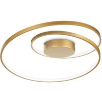 Oz Dimmbare Swirl Integrated led Semi Flush Light Messing, 3000K - Ideal Lux von IDEAL LUX