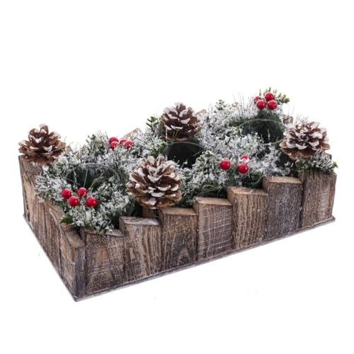 IDEAL STORE 3 Kerzenhalter Kiefer Holz 30 x 15 cm von IDEAL STORE